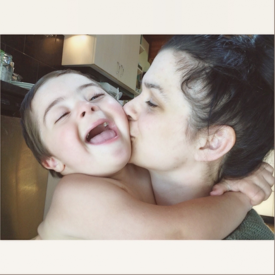 Amos and mama, summer 2014.